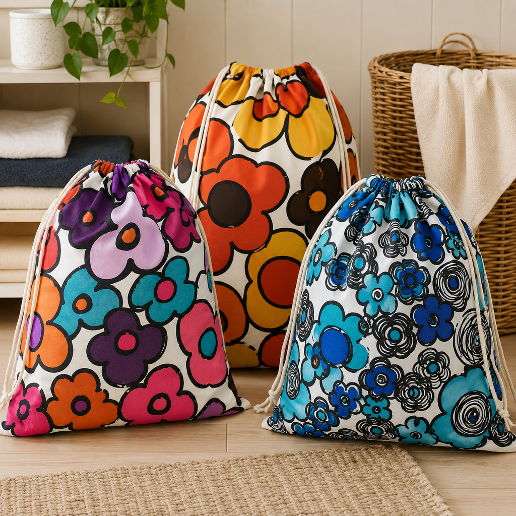 Carol Burns Flower Pop Drawstring Storage Bag