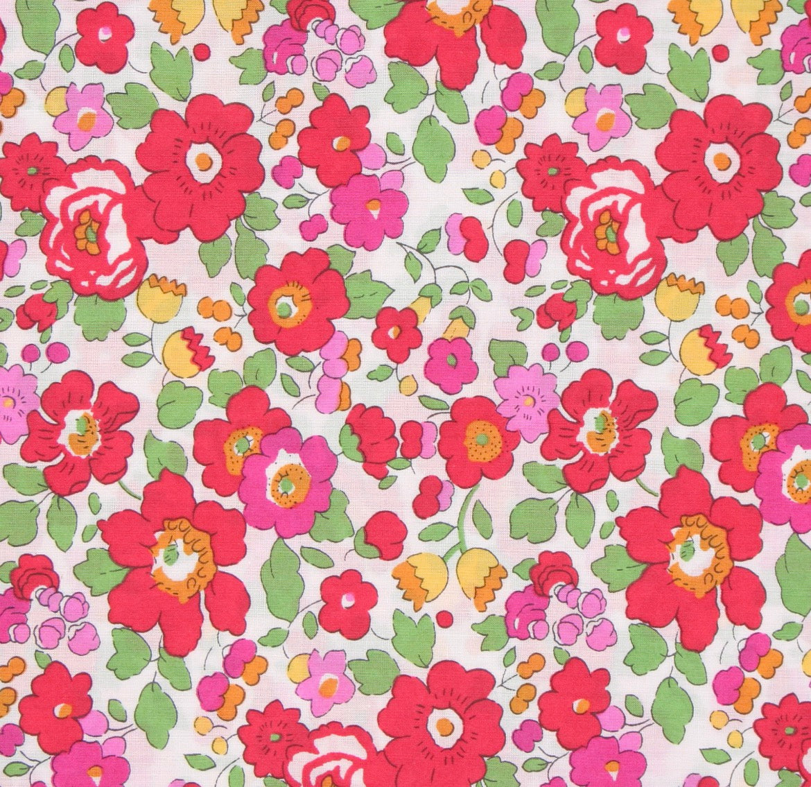 Liberty Red Betsy Lampshade Floral Cotton