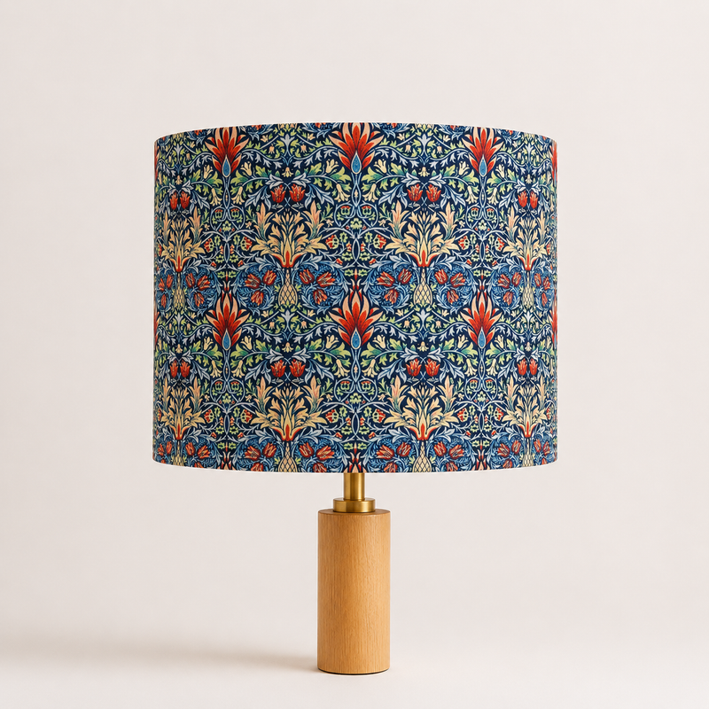 William Morris Snakeshead Blue Handmade Lampshade