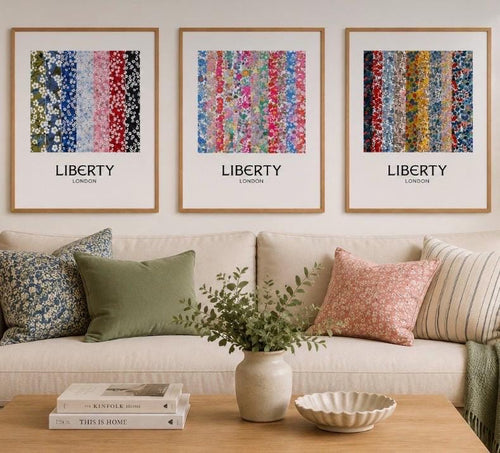 Framed Liberty Wiltshire Berries Fabric Art | A3 in Wood Fame | Unique and Handmade in Cornwall
