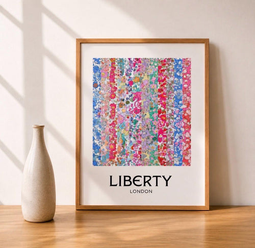 Liberty Betsy Fabric Wall Art | Framed Floral Textile Art |